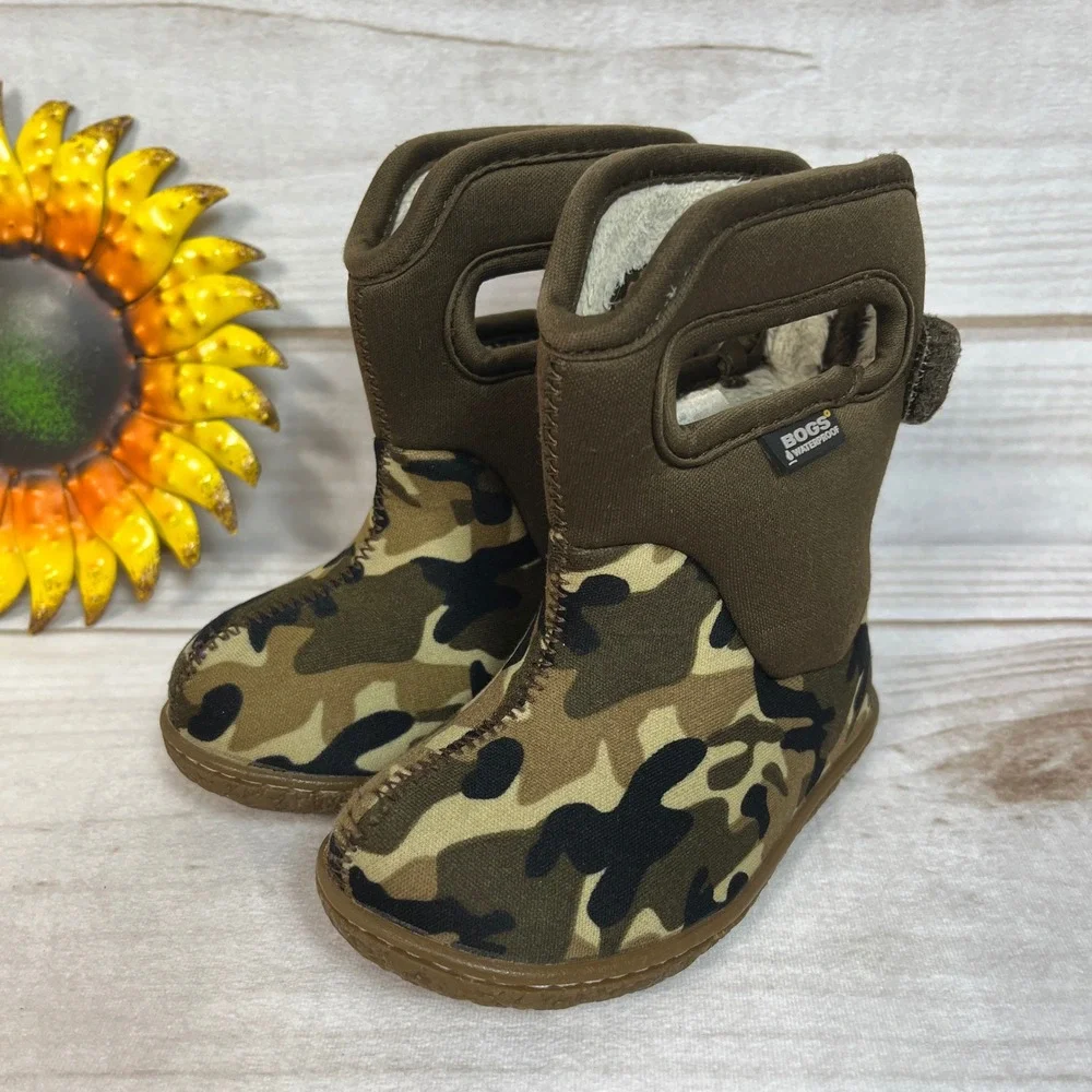 Bogs Baby Waterproof Camo Boots Boys Kids 5 Snow Rain Winter PLAY